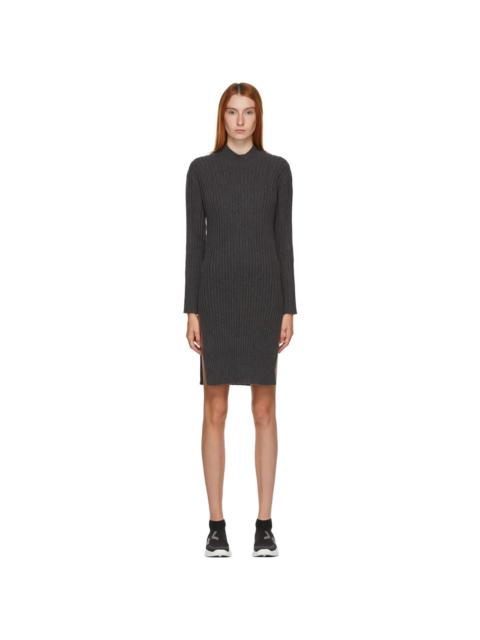 KENZO Grey Ribbed Short Dress