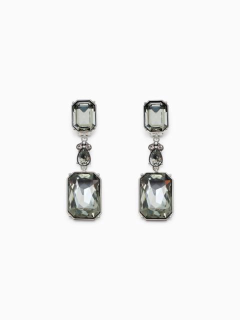 GIORGIO ARMANI EARRINGS IN CRYSTAL WITH TIN ALLOY AND BRASS