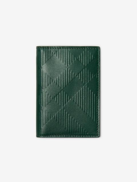 Burberry Check Leather Folding Card Case