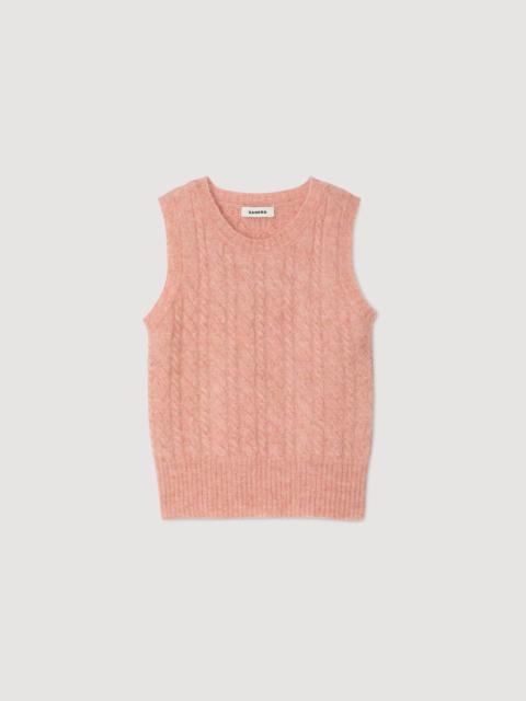 Sandro TWISTED SLEEVELESS SWEATER