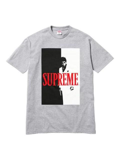 Supreme FW17 Scarface Split Heather Grey Tee SS18-0245