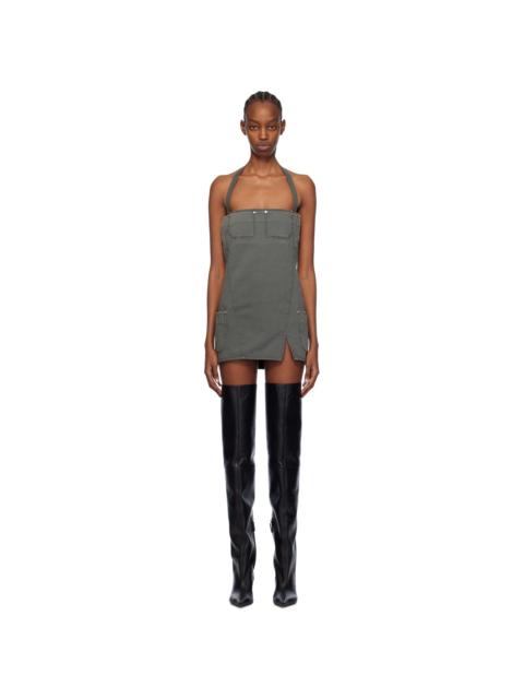 Dion Lee Gray Apron Minidress
