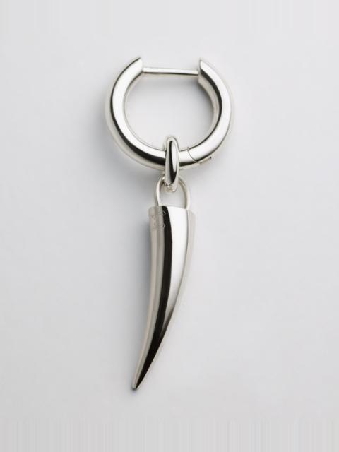 CELINE CELINE CHARMS HORN EARRING IN BRASS WITH RHODIUM FINISH