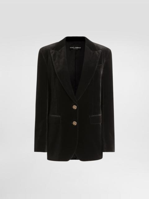 Smooth velvet jacket