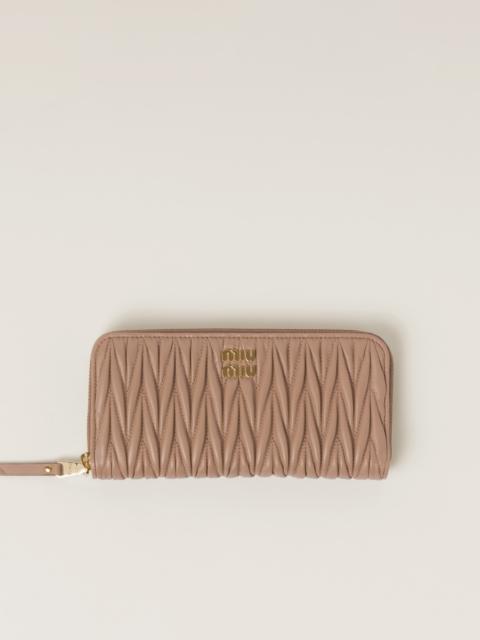 Miu Miu Large matelassé nappa leather wallet