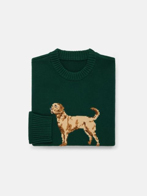 J. PRESS RETREIVER INTARSIA KNIT COTTON SWEATER