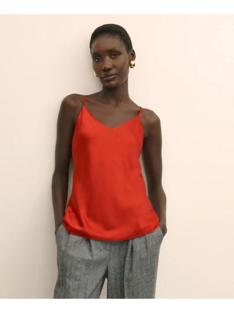Brooks Brothers V-Neck Cami in Washable Silk Charmeuse