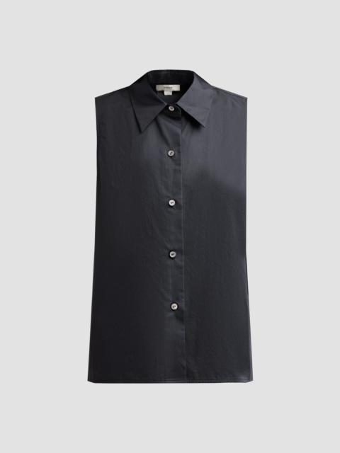 Vince Women's Relaxed Sleveless Button-Front Top - Ink