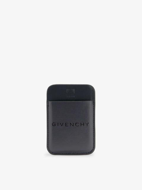 Givenchy Magnetic brand-debossed leather card holder