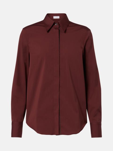 Brunello Cucinelli Monili cotton-blend shirt