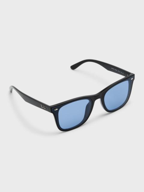 Ray-Ban Men's Plastic Square Sunglasses, 65MM