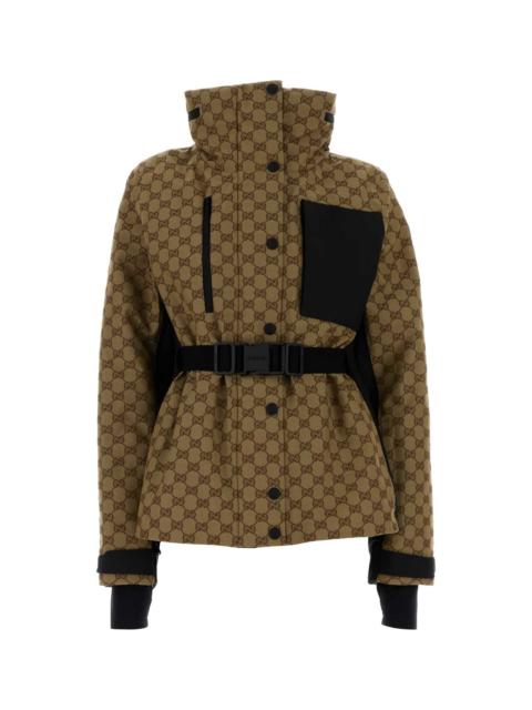 Embroidered Nylon Padded Jacket