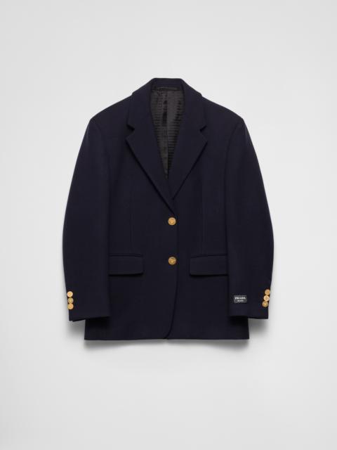Prada Single-breasted wool faille jacket