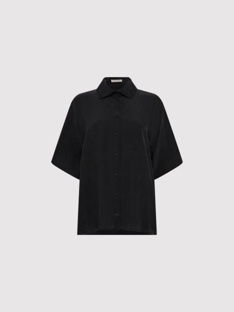 Unisex Silk Shirt - Washed Black