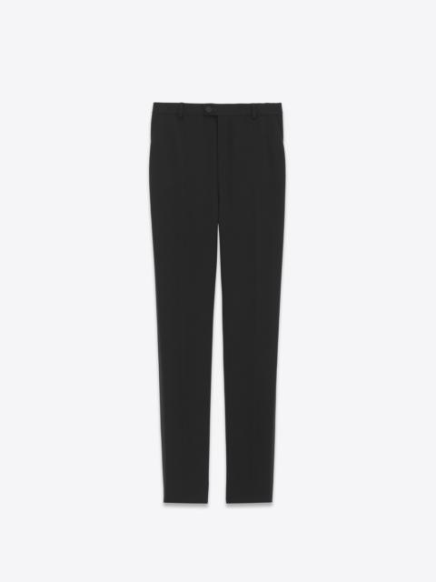 SAINT LAURENT high-waisted tuxedo pants in grain de poudre