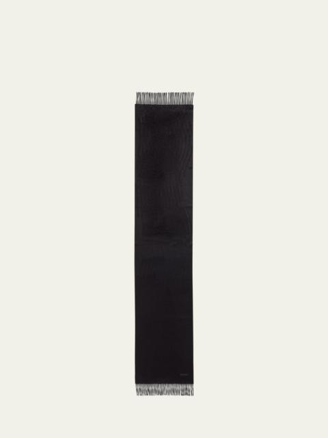 ZEGNA Men's Oasi Cashmere Leather-Label Scarf