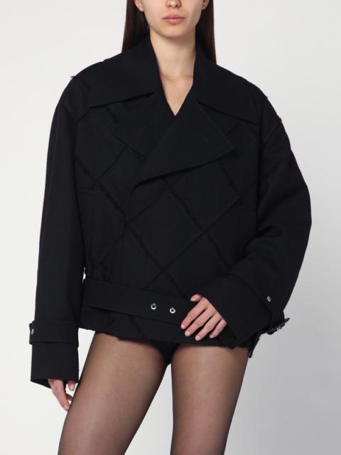 NAMACHEKO Black belted jacket in wool blend