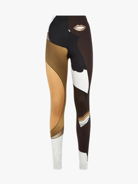 FENDI Multicolor Lycra® leggings