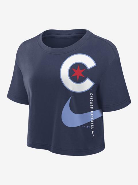 Chicago Cubs City Connect Nike Women's Dri-FIT MLB Cropped T-Shirt