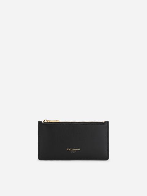 Dolce & Gabbana Calfskin card holder with heat-stamped logo