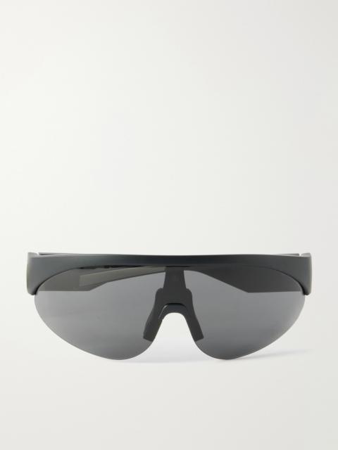 Moncler Round-frame Rubber Sunglasses