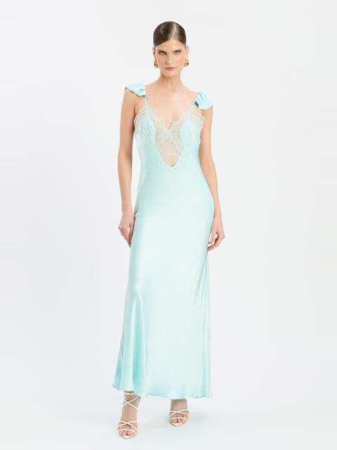 BARDOT Ivy Lace Detail Maxi Dress In Aqua