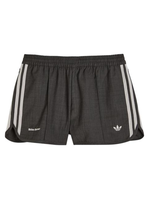 WALES BONNER Adidas X Wales Bonner X Wales Bonner Logo-embroidered Wool-blend Shorts