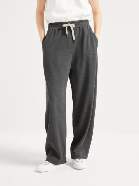 Brunello Cucinelli Techno cotton piqué track trousers
