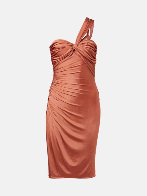 Gathered jersey cocktail dress