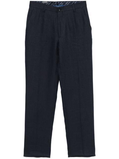 Etro linen tapered-leg trousers