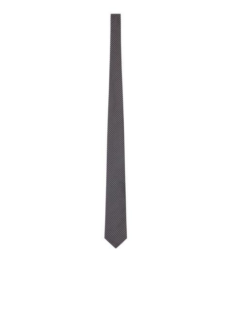 LARDINI MICRO-PATTERNED SILK TIE