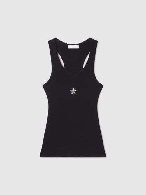 Stella McCartney Crystal-Embroidered Racerback Tank Top