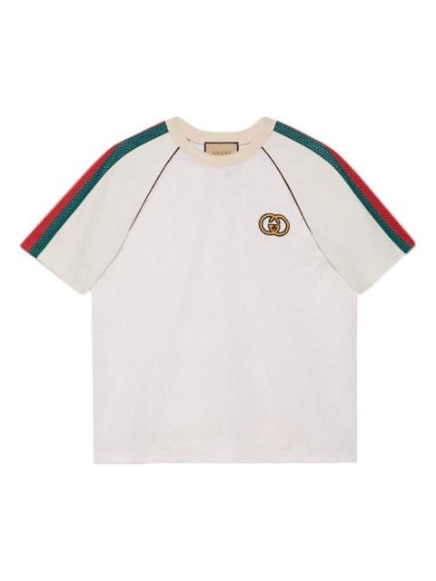 GUCCI Gucci Mesh Fabric T-shirt 'Off White' 737402-XJFFM-9791