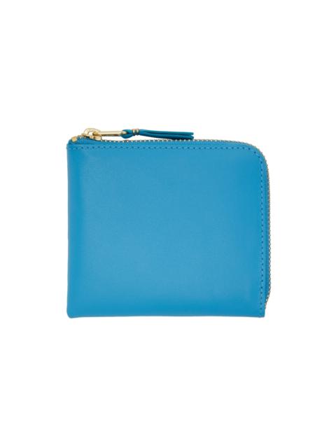 Comme Des Garçons Blue Classic Leather Line Wallet