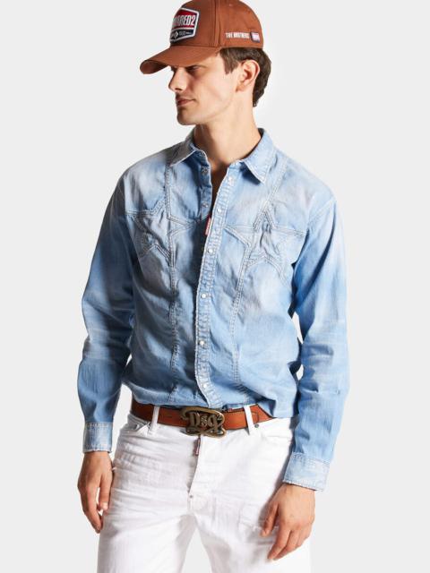 DSQUARED2 TWIN STARS DENIM SHIRT