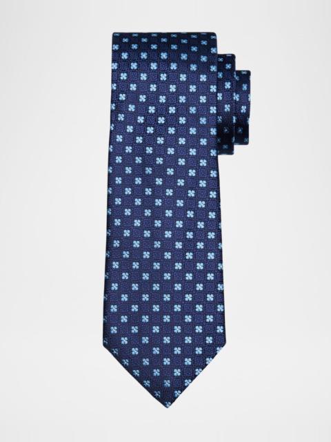 Canali Men's Box Flower Silk Tie
