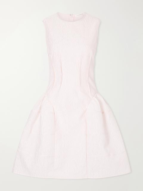 CECILIE BAHNSEN Claudie Gathered Paneled Cloqué Midi Dress
