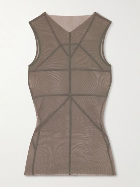 Rick Owens Stretch-mesh top Gray