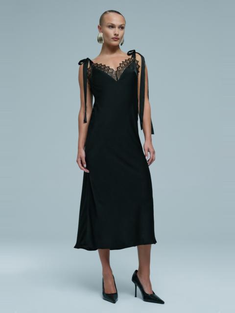 BARDOT Lydia Tie Strap Midi Dress In Black
