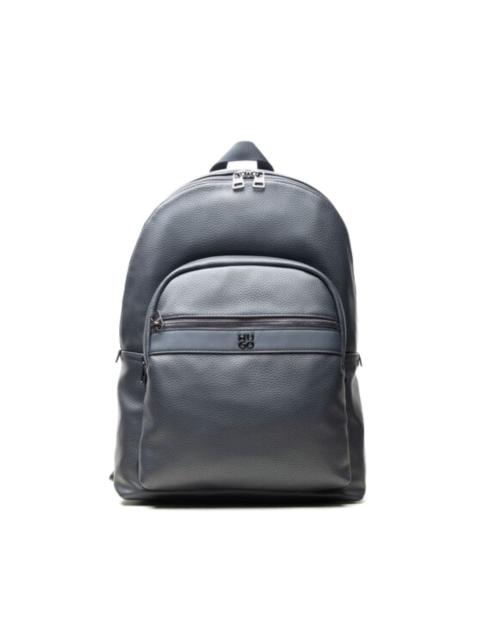 HUGO logo-plaque zip-pocket backpack
