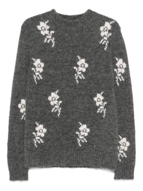 Jil Sander floral-pattern crew-neck sweater