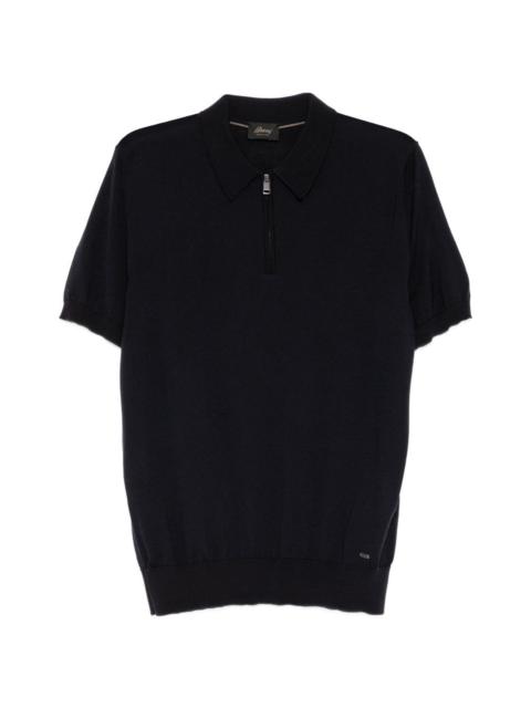 Brioni zip-fastening short-sleeve polo shirt