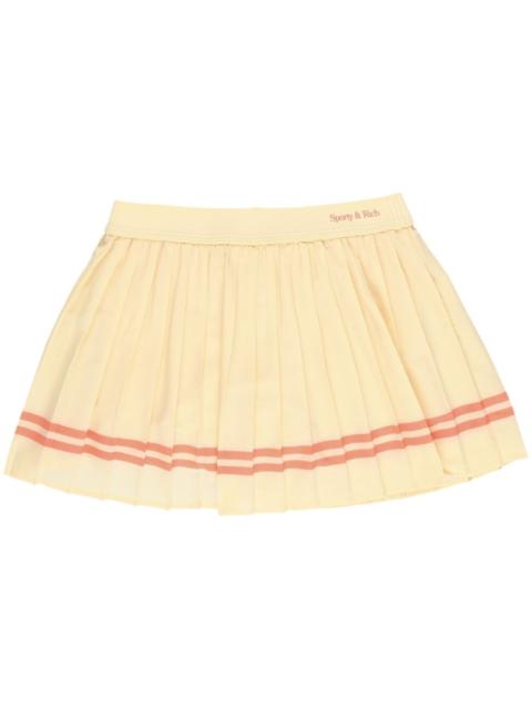 Sporty & Rich New Serif Pleated Skirt - Almond/Pomodoro