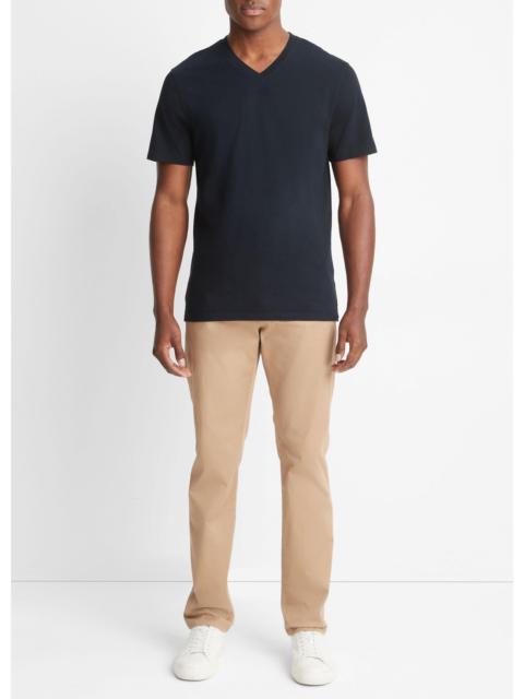 Vince Garment Dye Short Sleeve V-Neck T-Shirt