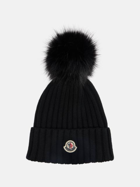 Moncler Ribbed-knit virgin wool beanie