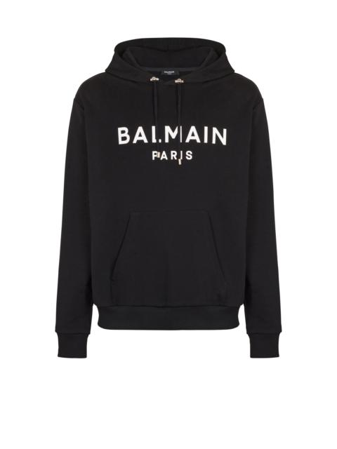 Balmain Cotton printed Balmain logo hoodie