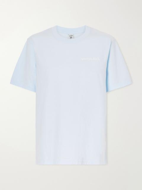 Sporty & Rich Health is Wealth cotton T-shirt Sky blue