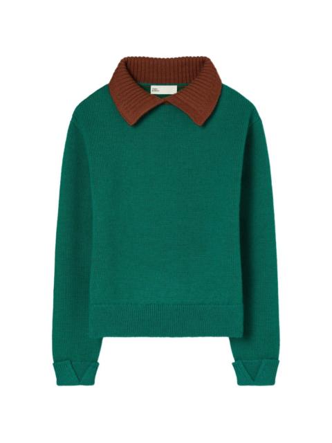 TORY BURCH collared sweater