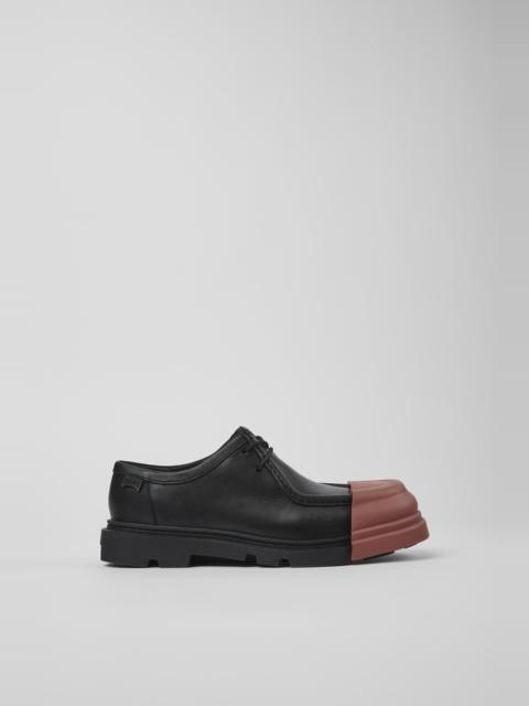 CAMPER Junction Black Leather Wallabee Shoe for Women