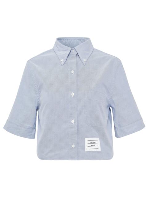 Thom Browne Classic Cropped Point Collar Shirt